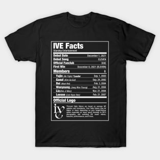 IVE Nutritional Facts T-Shirt